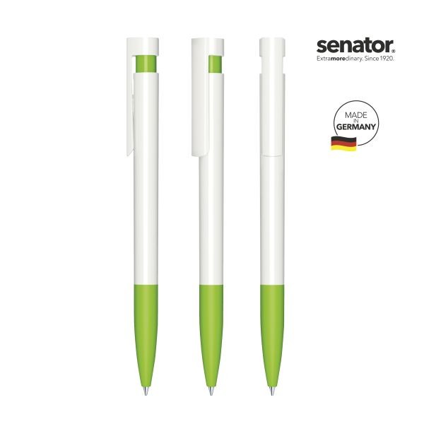 SENATOR Kugelschreiber LIBERTY Polished Basic SG 3210 Weiß - Pantone 376 Grün