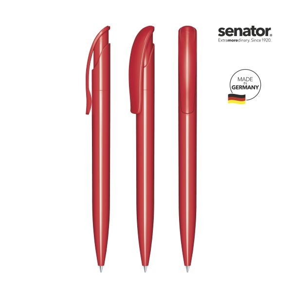 SENATOR Kugelschreiber CHALLENGER Clear MT 2925 Pantone 186 Rot