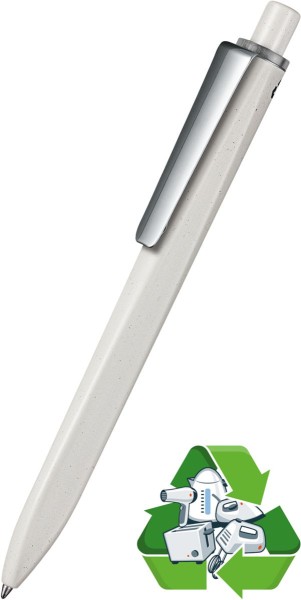 Ritter-Pen Kugelschreiber RIDGE RECYCLED M 99801 grau-grau transparent recycled