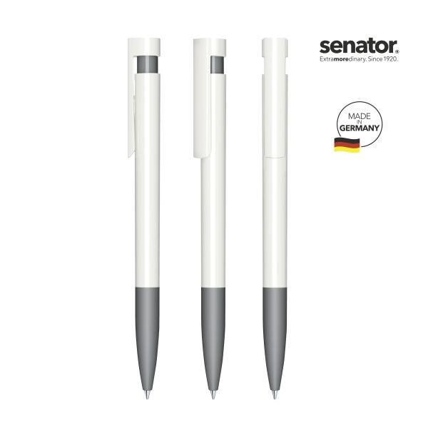 SENATOR Kugelschreiber LIBERTY Polished Basic SG 3210 Weiß - Cool Gray 9