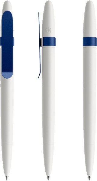 prodir Kugelschreiber DS5 Metal Clip TSM Matt White S61 Sideral Blue