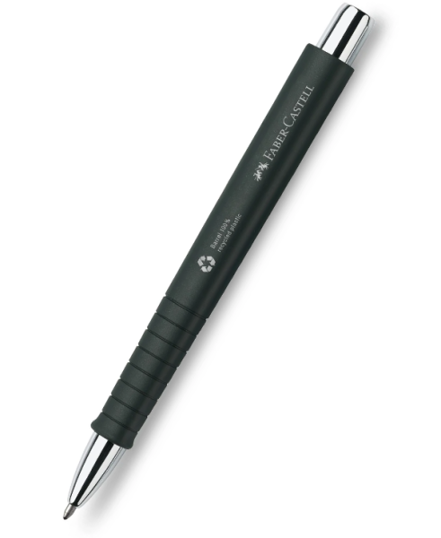 FABER-CASTELL Kugelschreiber Poly Ball Recycling Schwarz inkl. einem 1-farbigen Werbedruck