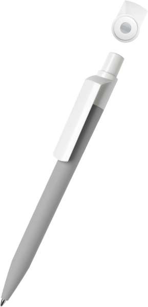 quatron Kugelschreiber Dot color softtouch 47811 grau 0422