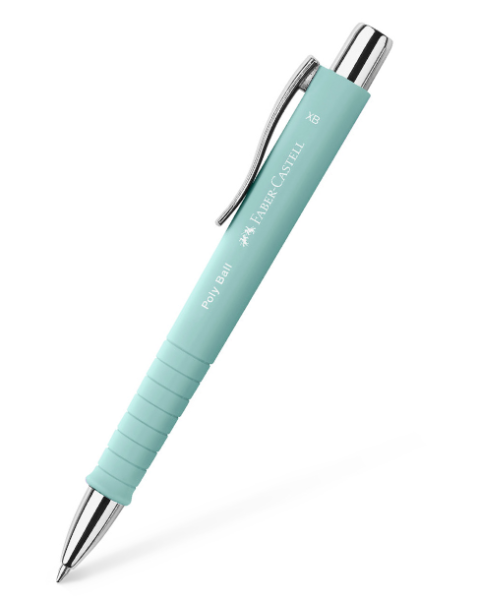 FABER-CASTELL Kugelschreiber Poly Ball XB Caribic Blue inkl. 1c Werbedruck auf dem Clip