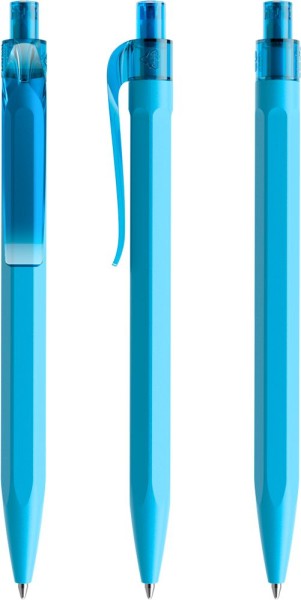 QS50 prodir Kugelschreiber PMT Curved-Clip M58 cyan-blue