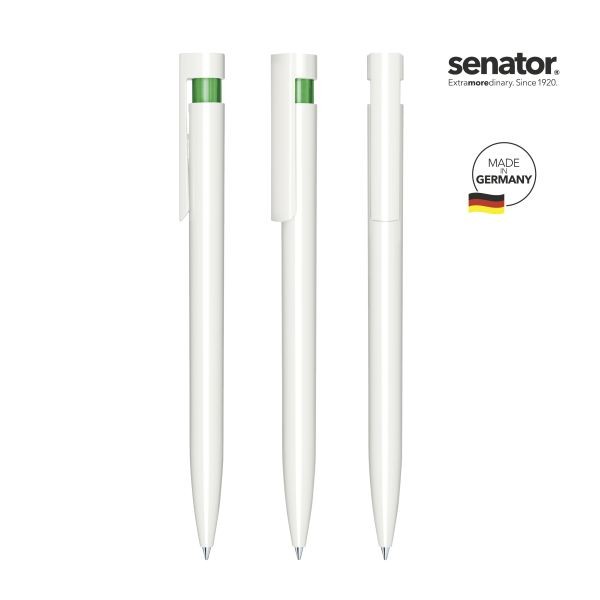 SENATOR Kugelschreiber LIBERTY Polished Basic 2993 Weiß - Pantone 347 Grün