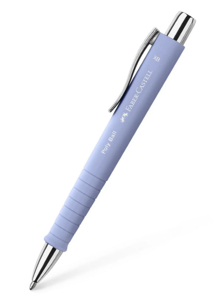 FABER-CASTELL Kugelschreiber Poly Ball XB Pale Iris inkl. 1c Werbedruck auf dem Clip