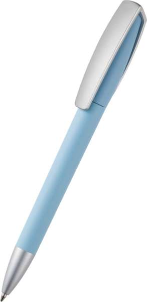 quatron Kugelschreiber Space softtouch silver 42620 babyblau 0551