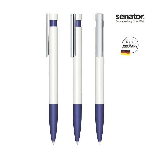SENATOR Kugelschreiber LIBERTY Polished Basic SG MC 3213 Weiß - Pantone 2757 Blau